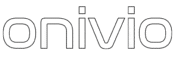 Logo Onivio, identité visuelle en blanc